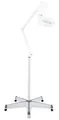 Showlite Lupenlampe LL-6085D LED Lupenleuchte, 2,25-fache Vergrößerung, LED fest integriert, Tageslichtweiß, 8W 5 Dioptrien Set inkl. Rollenstativ und Tischklemme