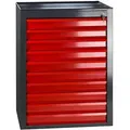 Metall Schubladenschrank Werkzeugschrank Fernando Maxi 10 Schubladen Anth./rot