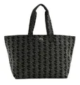 LACOSTE Shopping Bag XL Shopper Tasche Mono Jacquard Denim Noir schwarz Neu