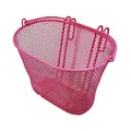 Kinder Fahrradkorb - pink Lenkerkorb Metall - vorne - Korb Kinder Fahrrad 20x18x10cm - Mädchen Kinderfahrrad Korb für vorne - Fahrradkörbchen - Laufradkorb - Red Loon