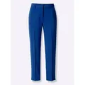 7/8-Hose HEINE, Damen, Gr. 40, Normalgrößen, blau (royalblau), 69% Polyester, 23% Viskose, 8% Elasthan, unifarben, 7/8-Länge, Hosen