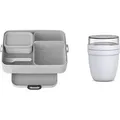 Mepal 2-tlg Starter Set Snacks to go – Bento-Lunchbox Large mit Lunchpot – praktischer Müslibecher – Brotdose mit Fächern, geeignet für bis z