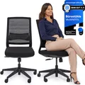 VALKENSTOL M2 Bürostuhl Ergonomisch ohne Armlehne und ohne Kopfstütze für maximale Bewegungsfreiheit - bequemer Schreibtischstuhl für Büro und Home Office