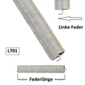 1 Stück Torsionsfeder L701 / L20 für Hörmann Garagentor Garagentorfeder Torfeder