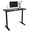 hjh OFFICE Elektrisch höhenverstellbarer Schreibtisch STAND CARBON MDF Platte, Gestell aus Stahl
