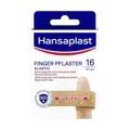 Hansaplast Elastic Fingerstrips Pflaster (16 Strips), extra lange Wundpflaster speziell für Wunden an den Fingern, flexible und atmungsaktive Fingerpflaster