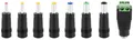 Poppstar Hohlstecker-Adapter AC DC Stecker-Set Universal-Netzteil (5,5x2,5mm auf 6,4x4,4 6,3x3 5,5x2,1/1,7 4,8x1,7 4x1,7 3,5x1,35 2-Pin)
