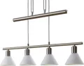 Lindby Pendellampe Delira, 4-flg. nickel, höhenverstellbar