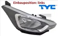 TYC 20-15826-15-2 Hauptscheinwerfer links Scheinwerfer Frontscheinwerfer