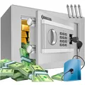 KESSER Elektr. Tresor Inkl. Batteriebox Elektronischer Safe 3x Doppelbolzenverriegelung Boden Wandtresor Möbeltresor Innenbeleuchtung Panzerschrank Zahlenschloss