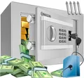 KESSER® Elektronischer Tresor | 31x20x20cm | Inkl. Batteriebox | Elektronischer Safe | 3x Doppelbolzenverriegelung | Boden Wandtresor | Möbeltresor | Innenbeleuchtung | Panzerschrank Zahlenschloss