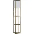 Homcom Stehlampe, Braun, Textil, 26x160x26 cm, Lampen & Leuchten, Innenbeleuchtung, Stehlampen, Stehlampen