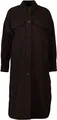 Drykorn Damen Hemdjacke Timbi mit Woll-Anteil, Knielang, braun Gr. 36