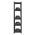 PROREGAL® Schwerlastregal Wohnregal Designregal Series RAGNAR Fachlast 100kg, Kellerregal Steckregal Garagenregal Wohnregal Schwarzes Gestell