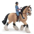Papo - Realistische Tinker und Seine Junge Reiterin-Figur - 3 Jahre + - Kollektion Reiterwelt - Kreativspiel Reitsport - Geschenkidee Spielzeug für Mädchen und Jungen