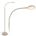 Briloner LED Steh Stand Leuchte Lampe flexible dimmbar beige 125,5x21x45cm