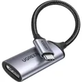 Ugreen USB-C to DisplayPort Adapter 8K @ 60Hz, 10cm - Gray/Black (USB Typ-C, 10 cm) (15575)