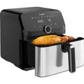 Tefal EY855D Easy Fry Mega Heißluftfritteuse Schwarz/Edelstahl, Neu