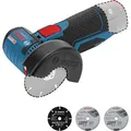 Bosch Winkelschleifer GWS 12V-76, Professional, 76mm, 12V, mit 3 Trennscheiben
