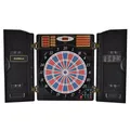 Karella Dartautomat Dartautomat CB-90 im Cabinet (Set, mit Dartpfeilen), Segmentfarbe rot/blau, weiße Spinne