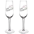 GRÄWE Glas GRÄWE 2er Set Sektglas "Just Married" 210 ml, Glas