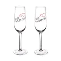 GRÄWE 2er Set Sektglas "Just Married" 210 ml