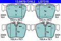 Bremsbelagsatz Scheibenbremse hinten Ate 130470 73162 für MERCEDES