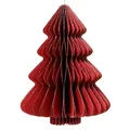 Kaemingk Weihnachtsanhänger Tannenbaum Rot Glitter & Aufhänger 40 cm - Papier