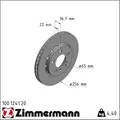2x Zimmermann 100.1241.20 Bremsscheibe für VW SEAT AUDI SKODA BORA GOLF A3 TT