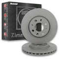 2x Zimmermann Bremsscheiben Coat Z Ø256mm Hinten passend für Seat Leon 5 VW 1 4