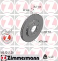 2x Bremsscheibe COAT Z ZIMMERMANN 100.1241.20 für AUDI VW SKODA SEAT GOLF A3 TT