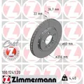 ZIMMERMANN 2x Bremsscheibe hinten Ø256 mm für Seat Leon 1M1 1.6 16V 1.9 TDi