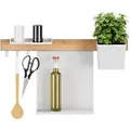 tesa Küchenorganizer Kunststoff Weiß 16,45 x 55,75 x 34,45 cm Set 8-tlg