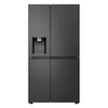 LG GSJE81EPBD Side-by-Side Kühlschrank mit Gefrierfach (628 L, Energieklasse D) mit Eis- und Wasserspender, UVNano, DoorCooling+, LinearCooling, Total No Frost, Schwarz