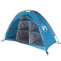 vidaXL Lagerzelt 9 Fächer, Outdoor Zelt mit viel Stauraum, Camping Unterstand Tragbar für Sommer, Gartenzelt Beistellzelt, Blau 185T TAFT