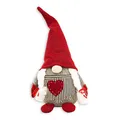 BeautyGroup Wichtel Figur aus Filz Deko und Türstopper 21cm hoch rot grau Weihnachten Deko