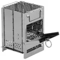 MFH Raketenofen, mit Rost, faltbar, mini, Edelstahl BBQ Minigrill - Grill Ofen