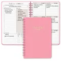 BIROYAL Undatierter Wochenplaner | Terminplaner A5 | wöchentlicher Terminkalender mit To-Do-Liste, großem Notizfeld | 52 Blatt Terminplaner auf Deutsch Ringbuch mit Hardcover | Planer Rosa