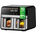 XXL Doppelkammer Heißluftfritteuse 9L - Dual Zone Airfryer, Timer & Smart Finish