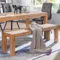 FineBuy Sitzbank 120 cm Massivholz Akazie Esszimerbank Bank Küchenbank Holzbank