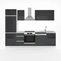 Vicco Küchenzeile, Anthrazit, Weiß, Holzwerkstoff, Küchenblock,Rechteckig, 270x81.6x46 cm, Küchen, Küchenzeilen & Küchenblöcke, Küchenzeilen ohne Geräte