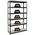 PROREGAL® Schwerlastregal Robustes Lagerregal TIGER 220-180x90-180x40-60cm 5-6 Ebenen, Stabiles Garagenregal Kellerregal Lastenregal Lagerregal Steckregal schwarz 120 cm x 200 cm x 40 cm