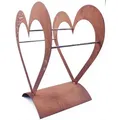 Rostikal Kaminholzkorb Rost Deko Herz Holzregal, echter Rost braun 60 cm x 64 cm