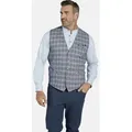Charles Colby Anzugweste DUKE NIVEN im modischen Glencheck-Muster grau 4XL (70)
