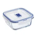 Dajar Vorratsbehälter Pure Box quadratisch 760ml LUMINARC, Glas, Blau, Transparent, 13 x 13 x 6 cm