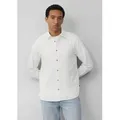s.Oliver Langarmhemd Hemd Regular Fit: Gestreiftes Hemd aus Baumwoll- und Leinenmix weiß XL