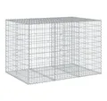 vidaXL Blumentopf Gabione mit Deckel 150x100x100 cm Verzinktes Eisen (1 St)