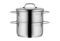 WMF Dampfgartopf Mini Dampfgarer mit Deckel, 16 cm, Cromargan® Edelstahl rostfrei 18/10 (1x Gemüsetopf mit Deckel/ Gemüsedämpfer mit Deckel 16 cm (Volumen 1,5l, Höhe 20 cm) - optimal für Herdplatten mit Ø 14,5 cm, 1-tlg., 1x Gemüsetopf mit Deckel 16 cm (Volumen 1,5l, Höhe 20 cm), Mini