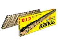 DID 520 VX3 Standard Motorrad Kette X-Ring Clipschloss gold/schwarz 114 Glieder