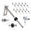 NuaSol Stockschraube mit Adapterblech M10 x250mm aus Edelstahl - 10er Pack